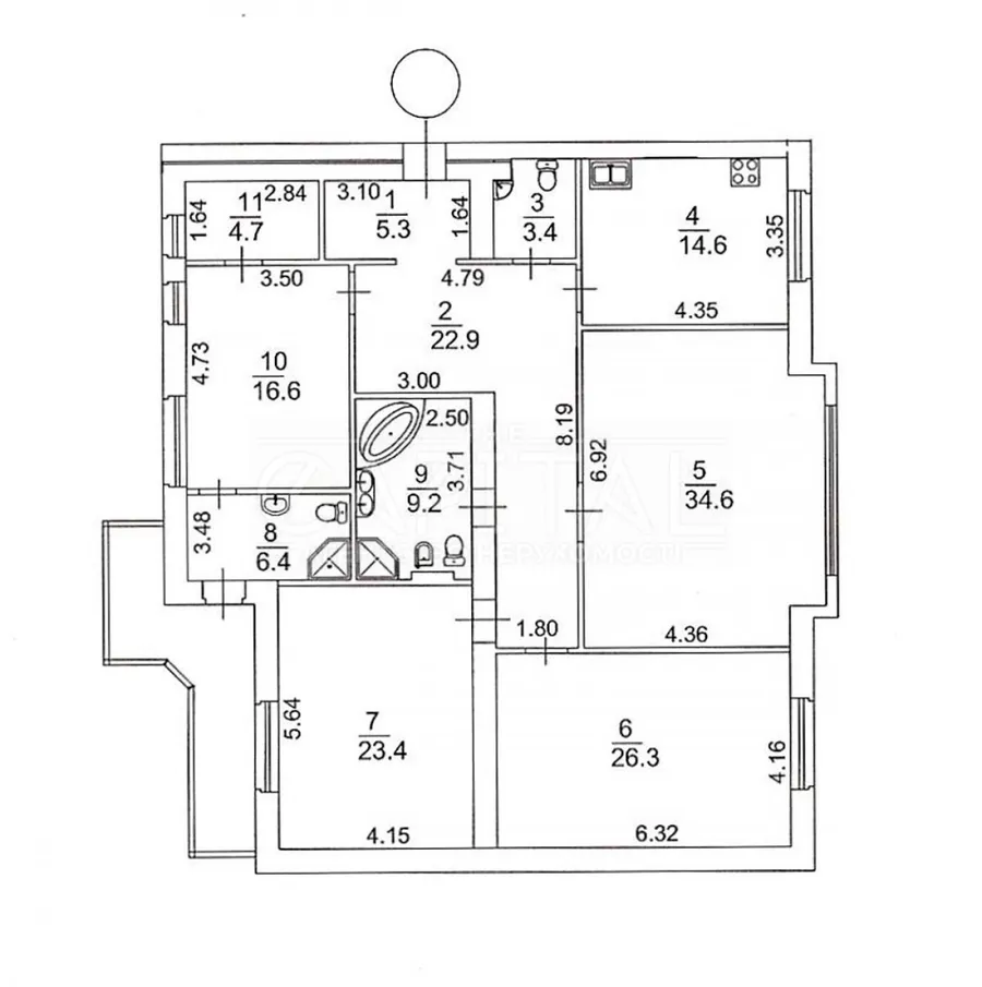 Аренда  квартира Киевская обл., Киев, Круглоуниверситетская ул., 3-5